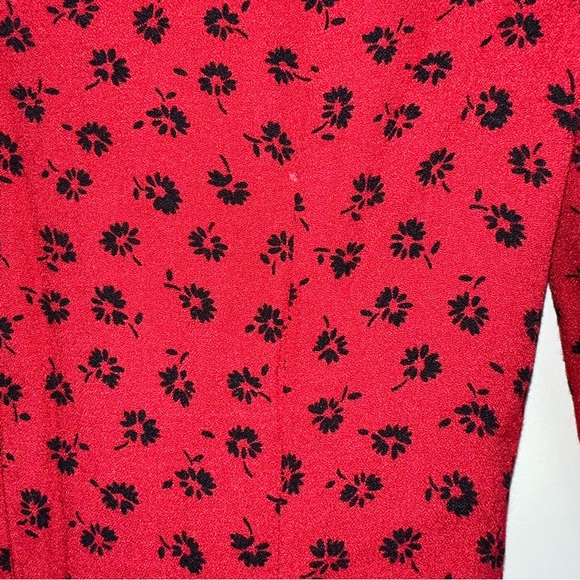 Reformation Red and Black Milla Dress Size 0 - Picture 5 of 8